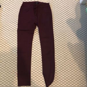 Stretchy maroon pants